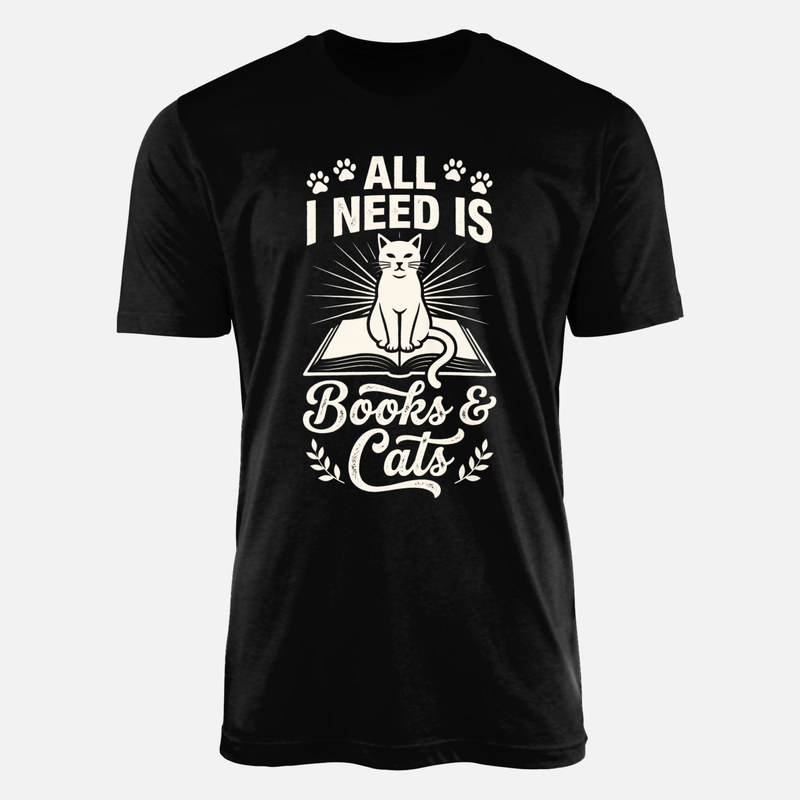 T-shirts: Katze auf Buch All I Need Is Books &amp; Cats