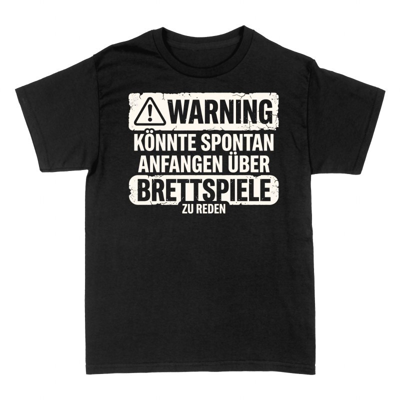 T-shirts: Warnung vor Brettspielen reden