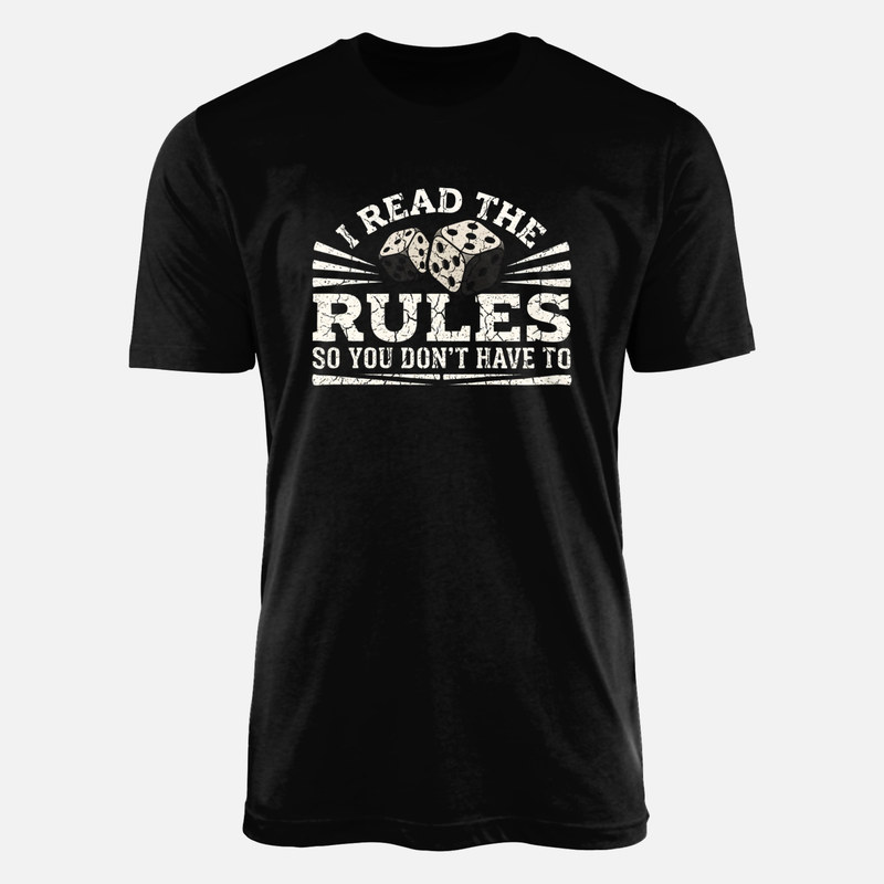 T-shirts: Ich lese die Regeln W&uuml;rfel Vintage