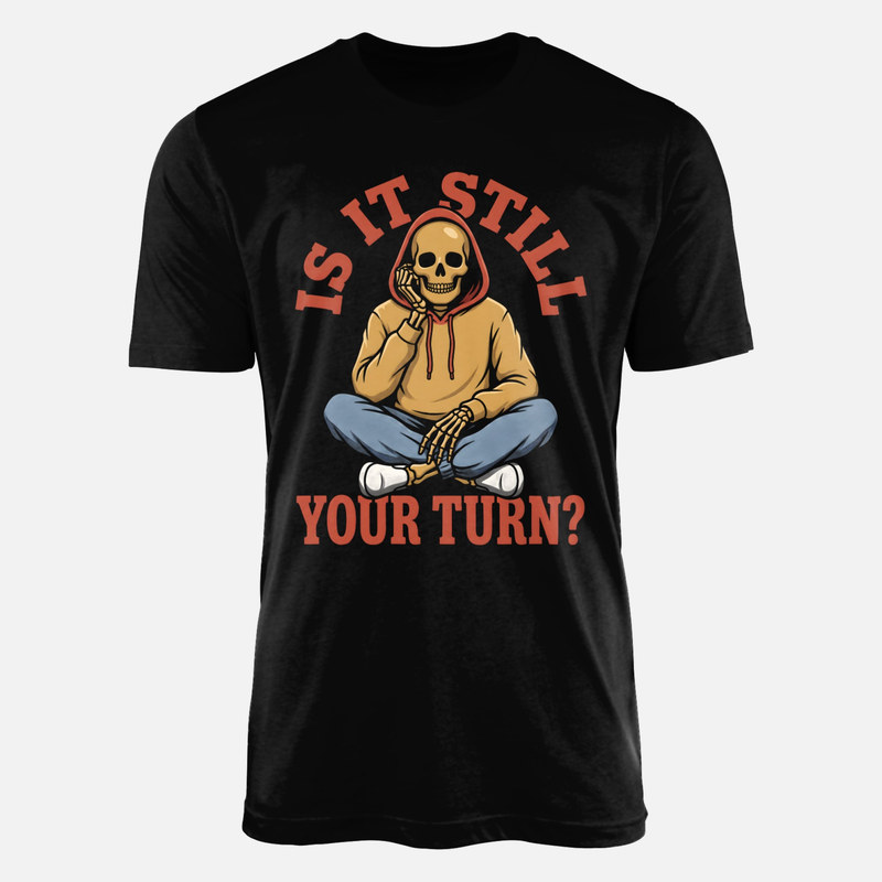 T-shirts: Skelett Wartet auf Spielzug