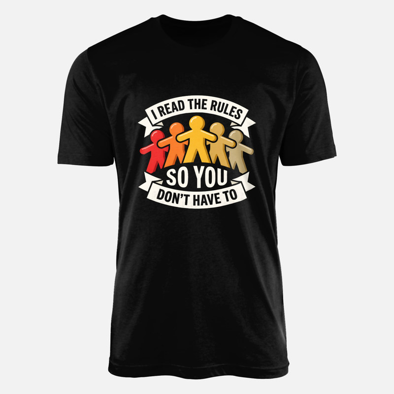 T-shirts: Ich lese die Regeln Meeples Humor