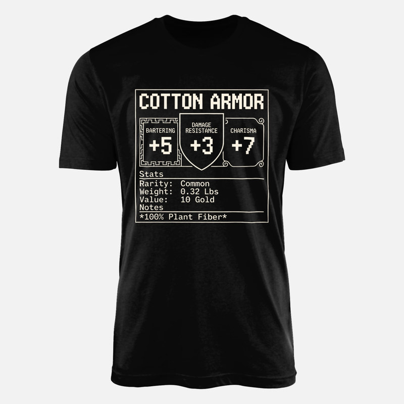 T-shirts: Baumwoll-R&uuml;stung RPG-Statistik