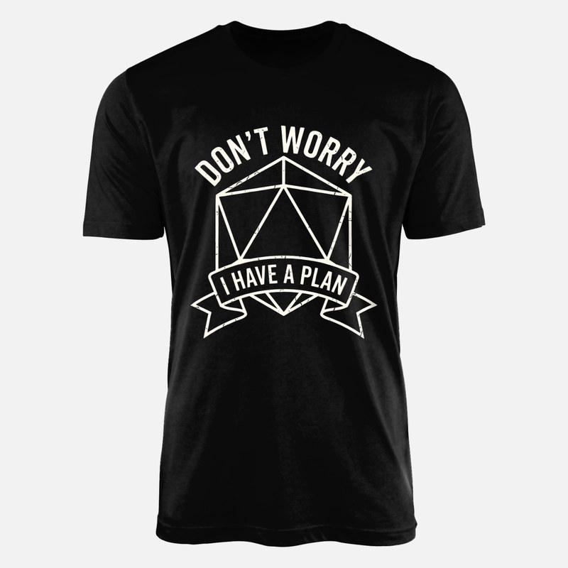 T-shirts: D20-W&uuml;rfel mit Plan