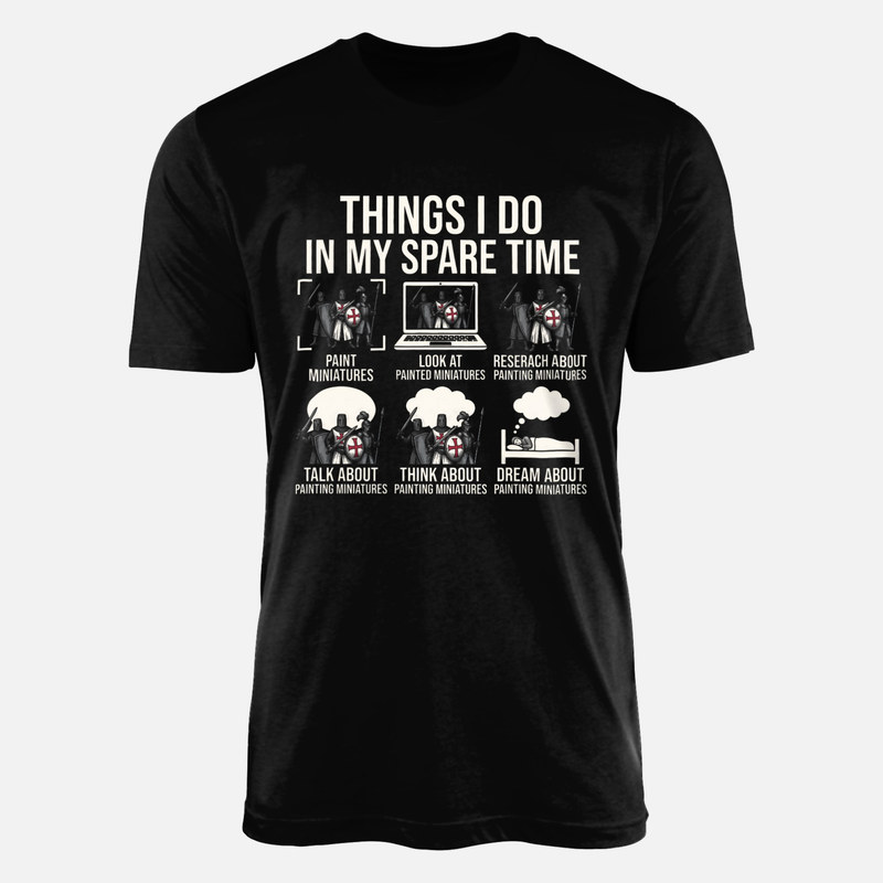 T-shirts: Miniaturen Bemalen Tagesablauf Humor