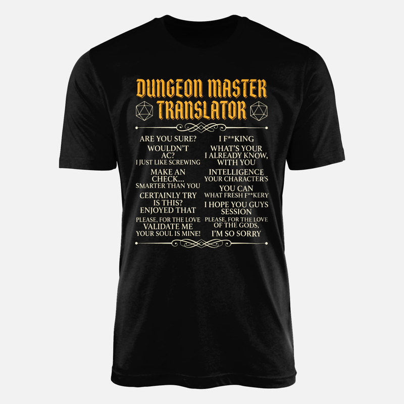 T-shirts: Dungeon Master &Uuml;bersetzer Humor