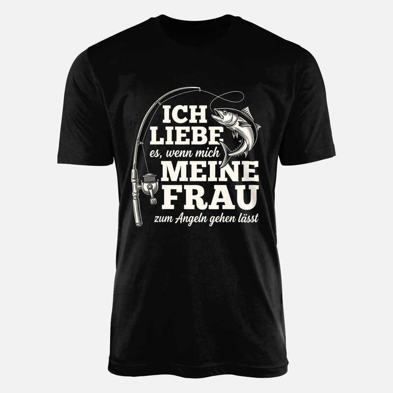 T-shirts: Frau l&auml;sst mich angeln gehen