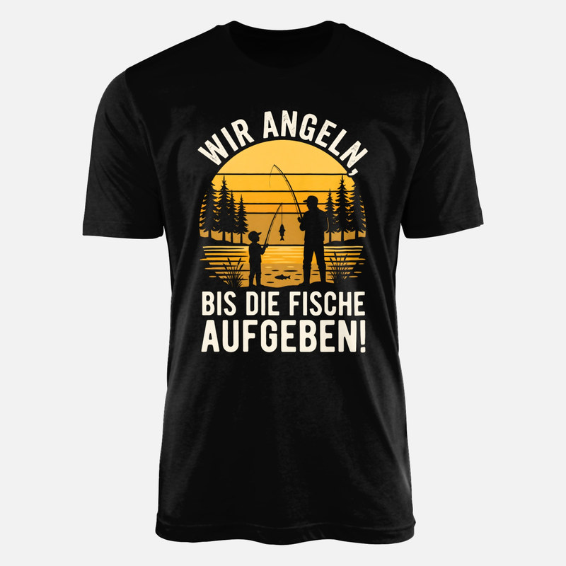 T-shirts: Wir angeln bis die Fische aufgeben