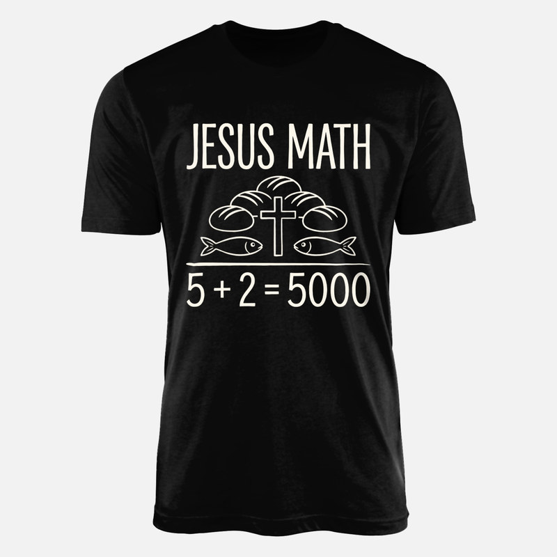 T-shirts: Jesus Mathe 5 Brote 2 Fische