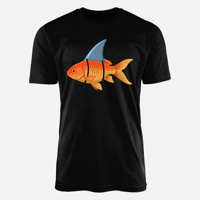 T-shirts: Goldfisch mit Haifischflosse