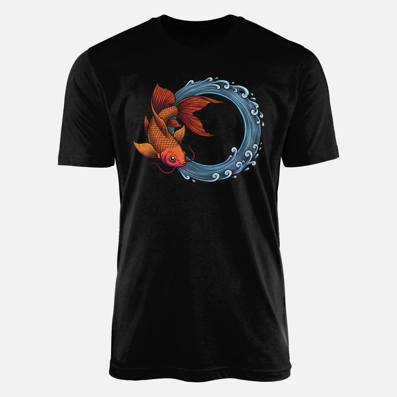 T-shirts: Koi im Wasserstrudel