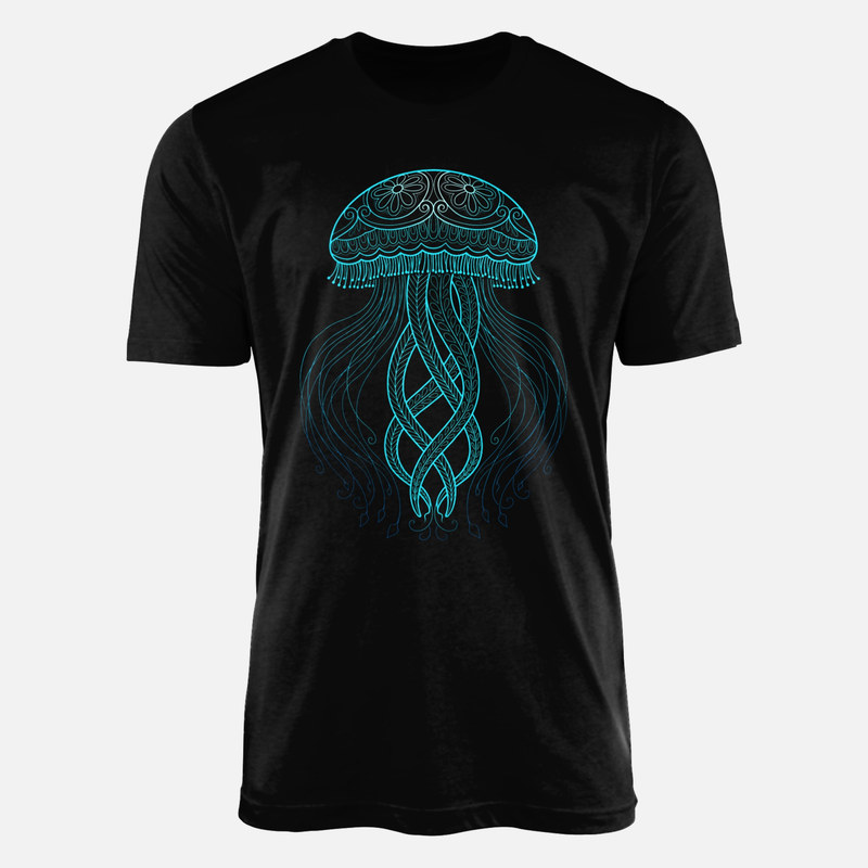 T-shirts: Qualle Mandala Zen