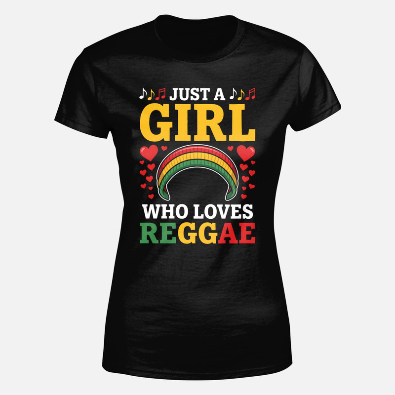 T-shirts: M&auml;dchen Liebt Reggae Regenbogen