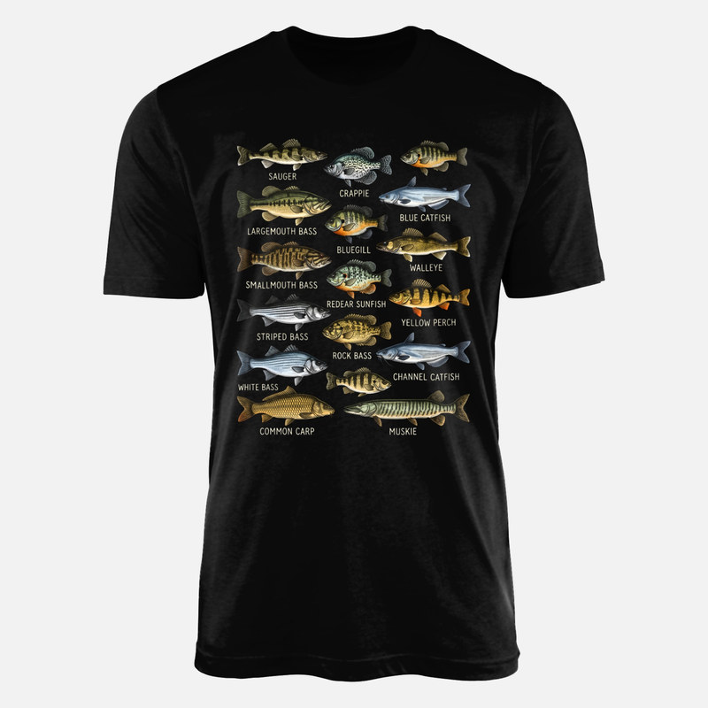 T-shirts: S&uuml;&szlig;wasserfische Artenf&uuml;hrer