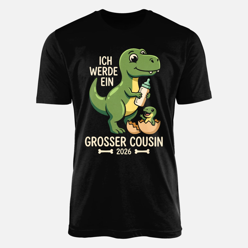 T-shirts: Ich werde ein grosser Cousin 2026 Dinosaurier