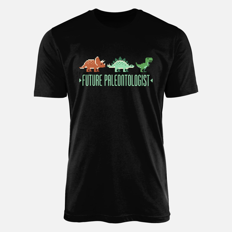 T-shirts: Zuk&uuml;nftiger Pal&auml;ontologe Pixel-Dinos