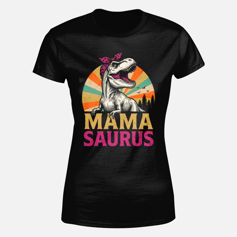 T-shirts: Mamasaurus T-Rex mit Schleife Vintage