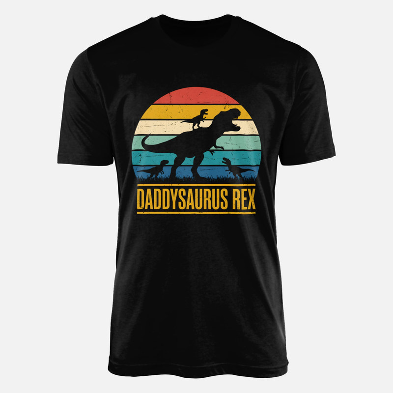 T-shirts: Daddysaurus Rex Papa mit drei Dinos