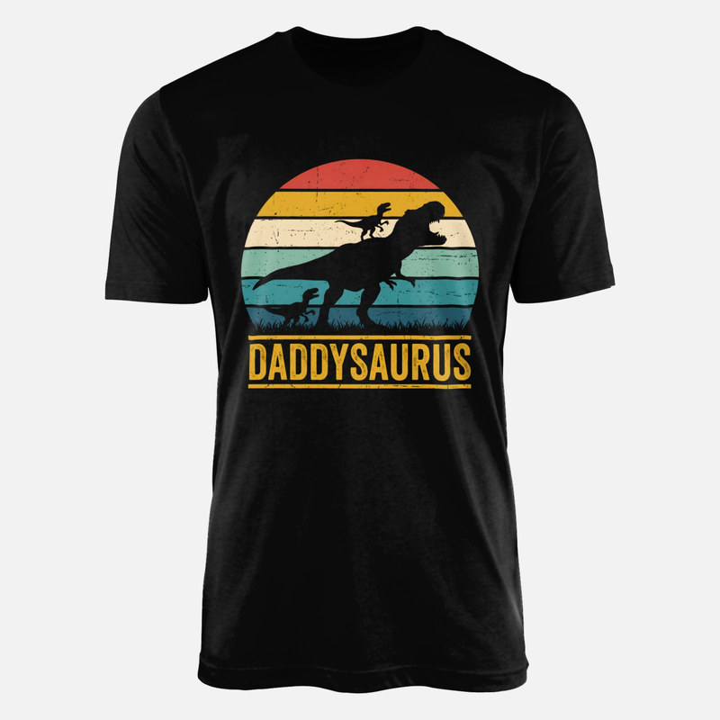 T-shirts: Daddysaurus mit T-Rex Kindern Retro