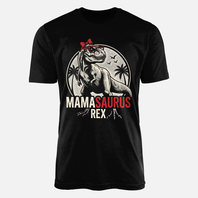 T-shirts: Mamasaurus Rex mit Brille und Schleife