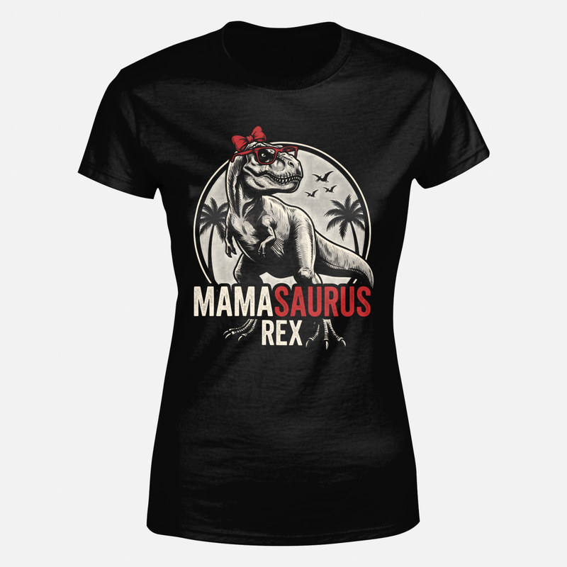 T-shirts: Mamasaurus Rex mit Brille und Schleife