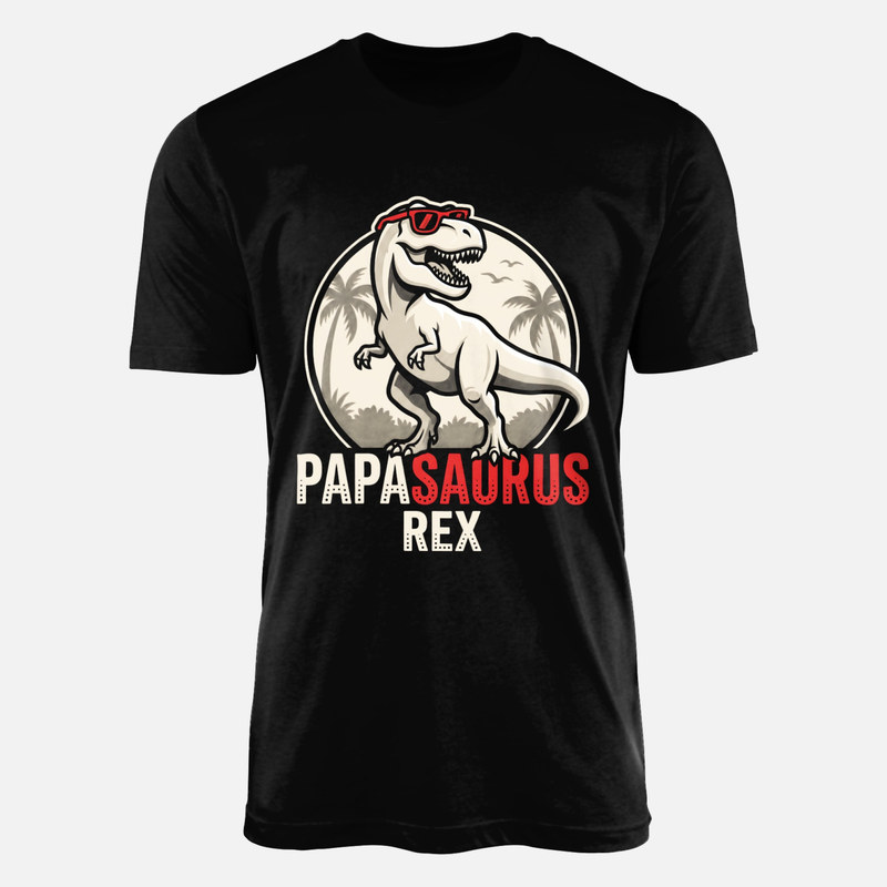 T-shirts: Papasaurus T-Rex mit Sonnenbrille
