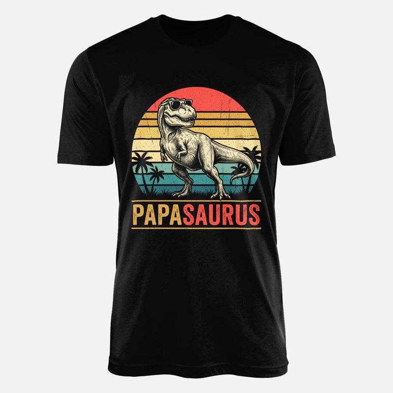T-shirts: Papasaurus T-Rex Sonnenuntergang