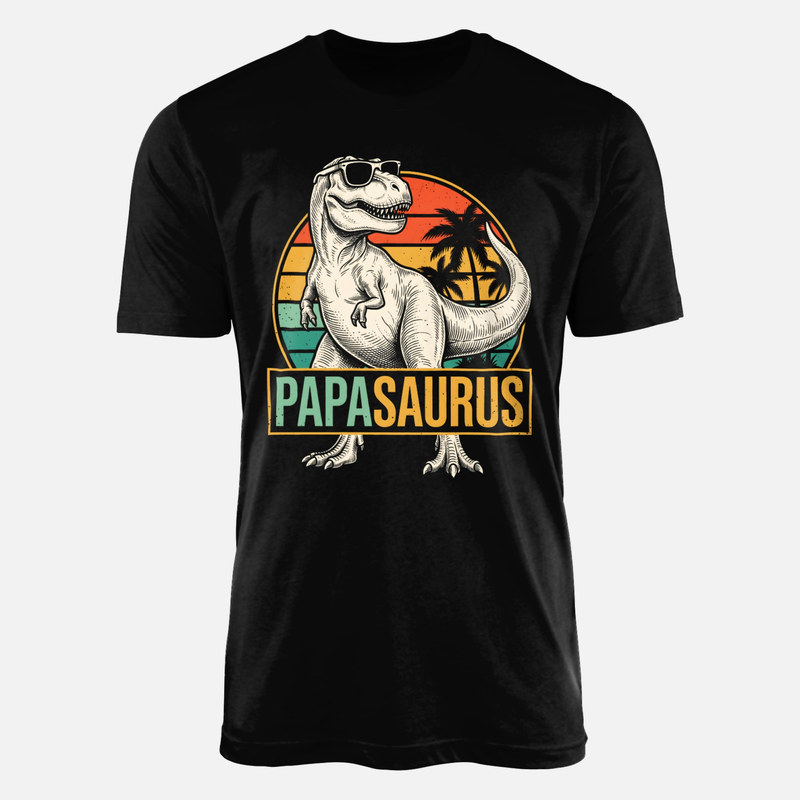 T-shirts: Papasaurus Dino mit Sonnenbrille Vintage