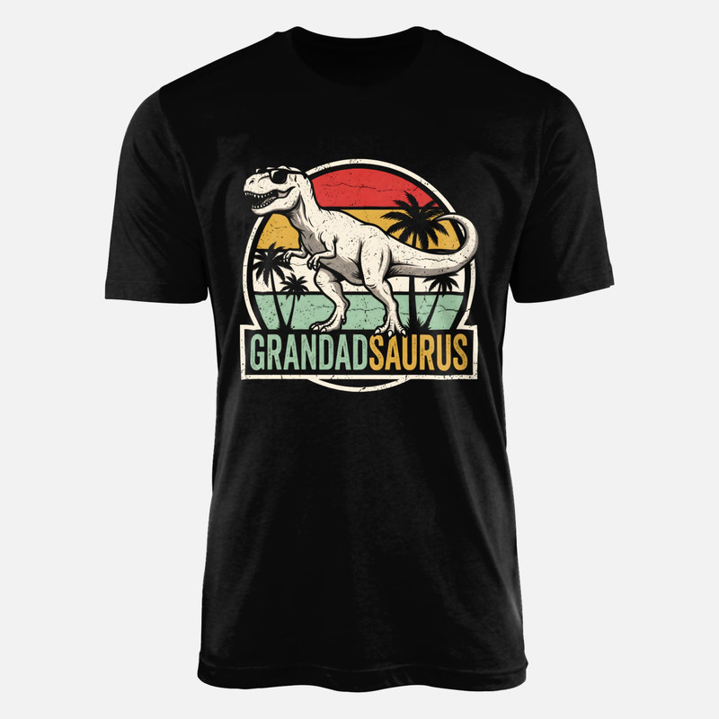 T-shirts: Opa Dinosaurier Retro Sonnenuntergang