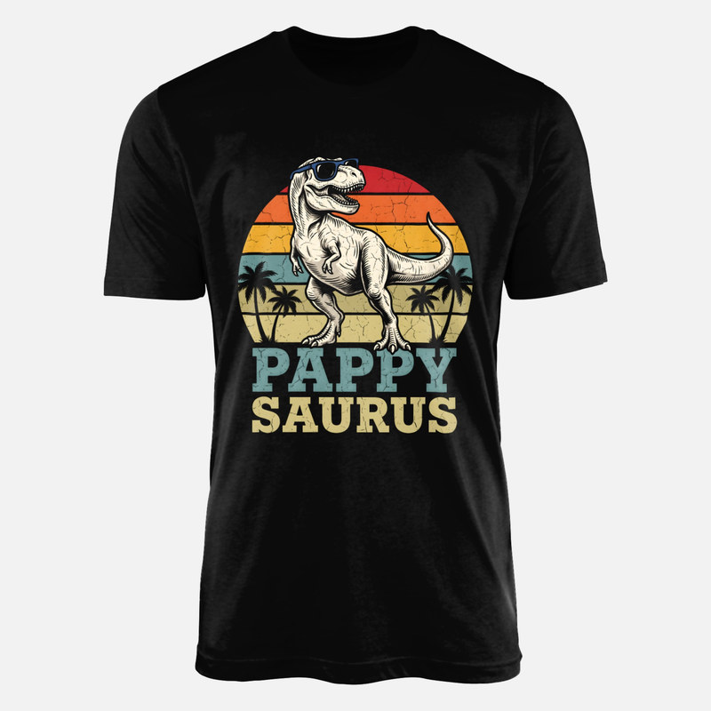 T-shirts: Pappysaurus Opa T-Rex Retro Sonnenuntergang