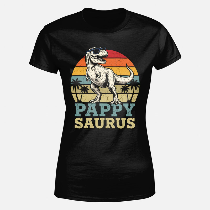 T-shirts: Pappysaurus Opa T-Rex Retro Sonnenuntergang