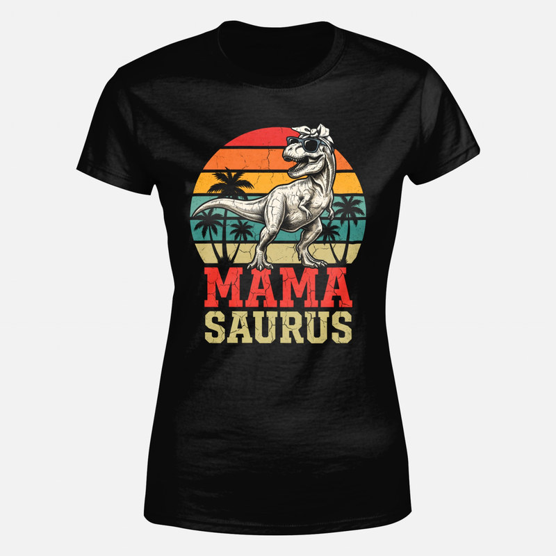 T-shirts: Mama Saurus Retro Dinosaurier