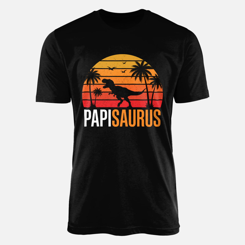 T-shirts: Papisaurus T-Rex Retro Sonnenuntergang