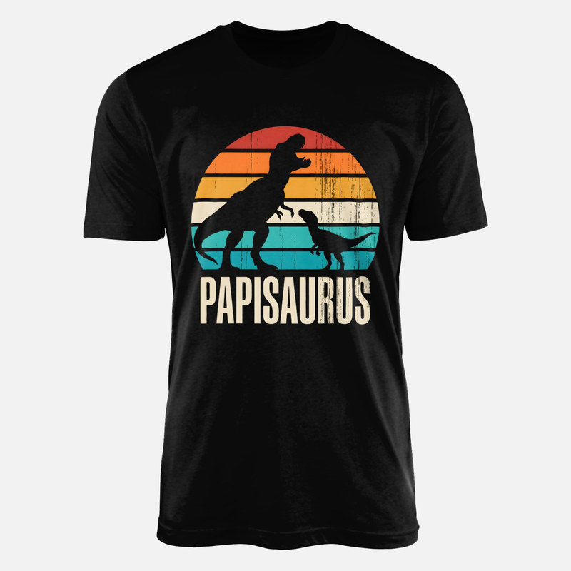 T-shirts: Papisaurus Papa und Kind Retro Dinos