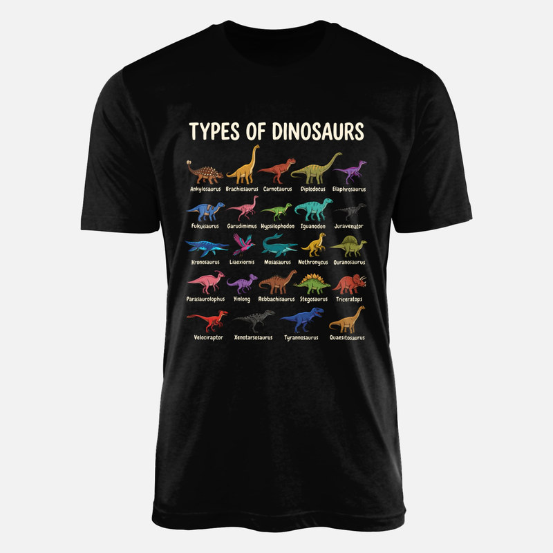 T-shirts: Dinosaurier-Arten von A bis Z Infografik