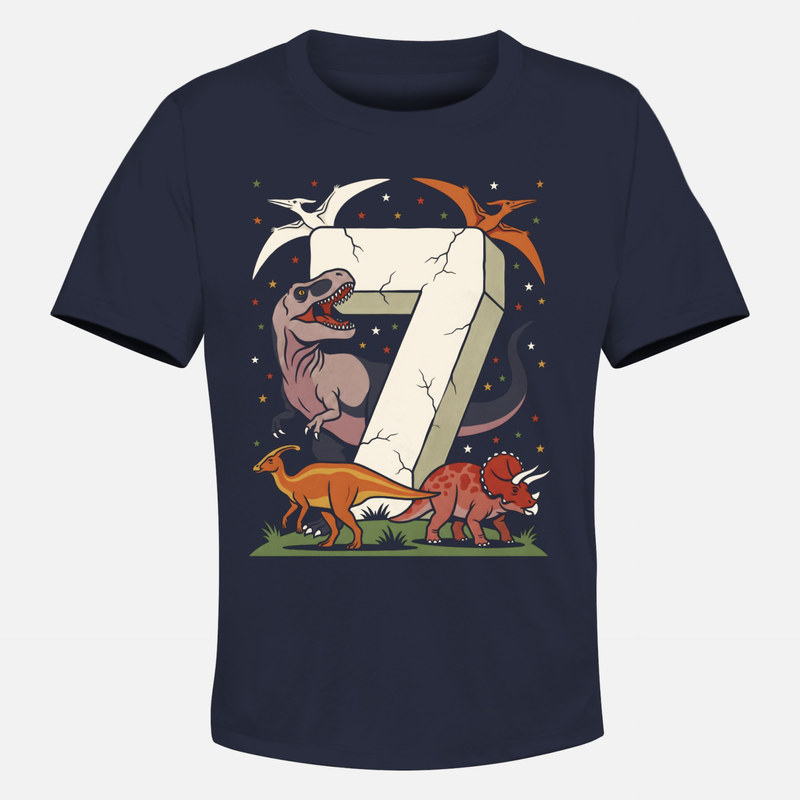 T-shirts: Dinosaurier 7. Geburtstag mit T-Rex