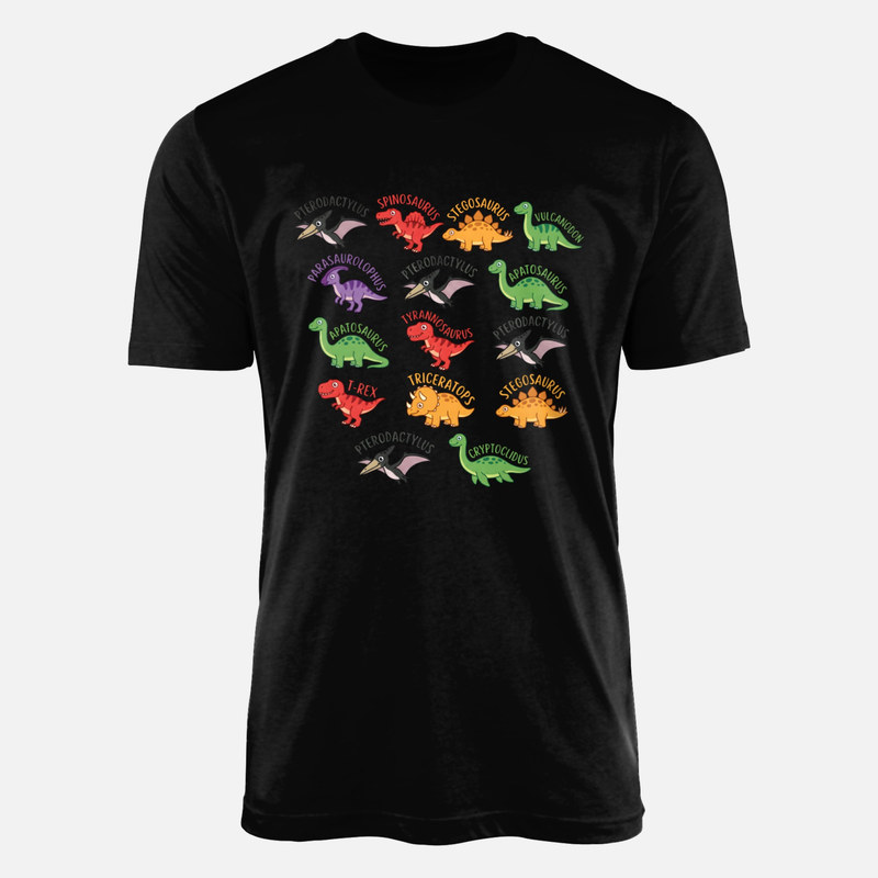 T-shirts: Bunte Dinosaurier mit Namen