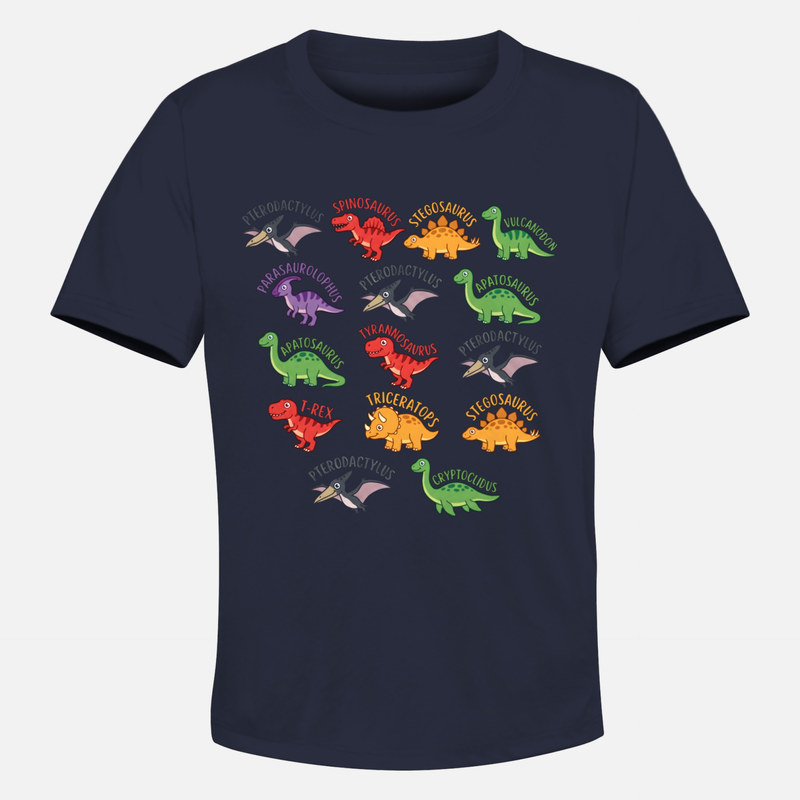 T-shirts: Bunte Dinosaurier mit Namen