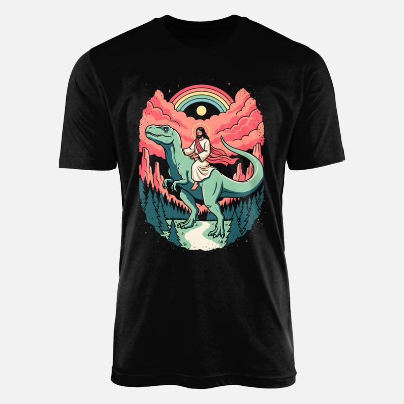 T-shirts: Jesus reitet T-Rex