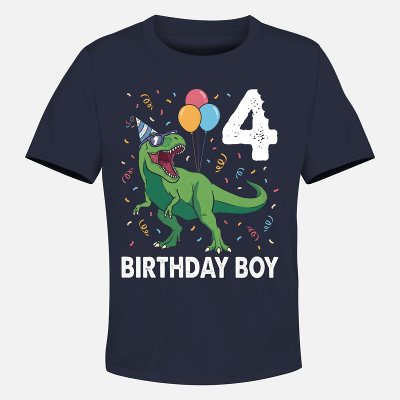 T-shirts: 4 Geburtstag T-Rex Dinosaurier Junge