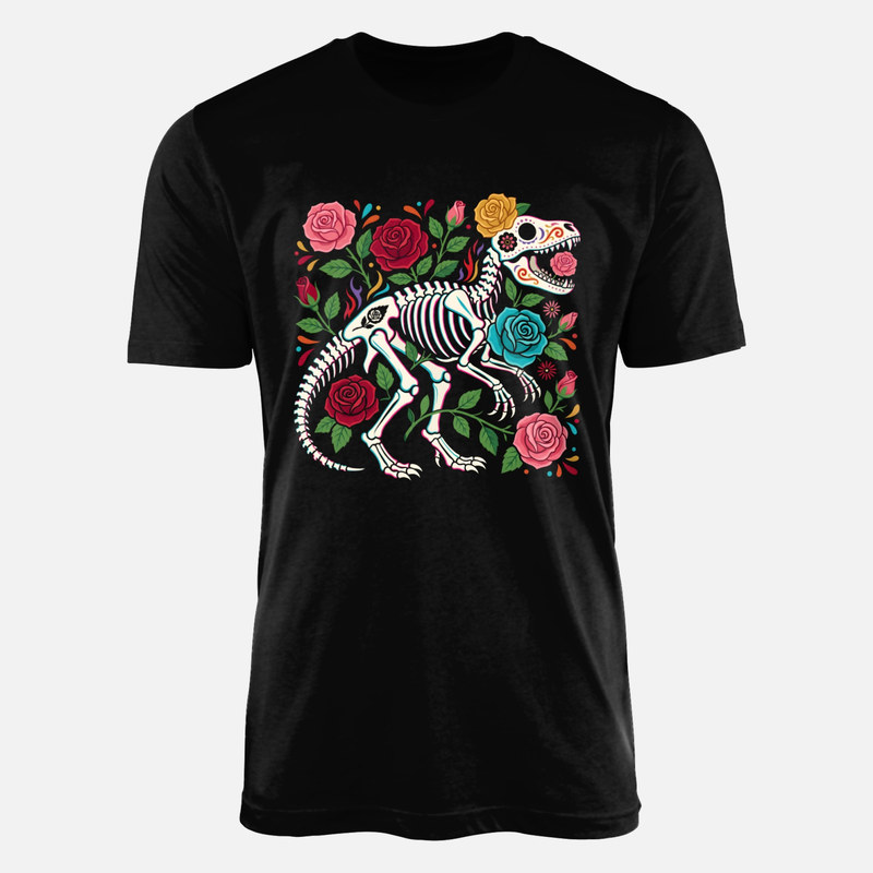 T-shirts: T-Rex Skelett D&iacute;a de los Muertos