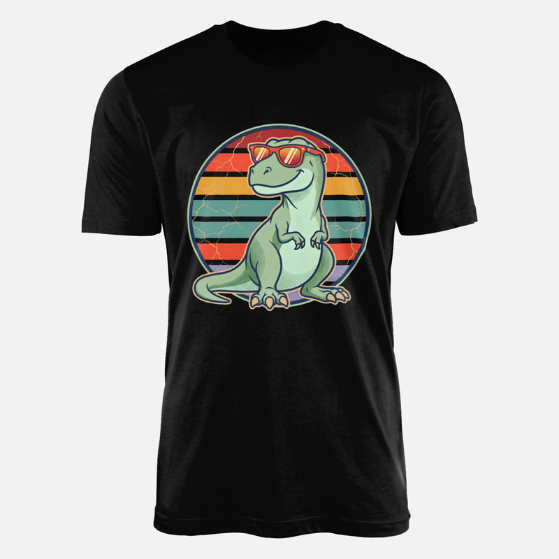 T-shirts: T-Rex mit Retro-Sonnenbrille