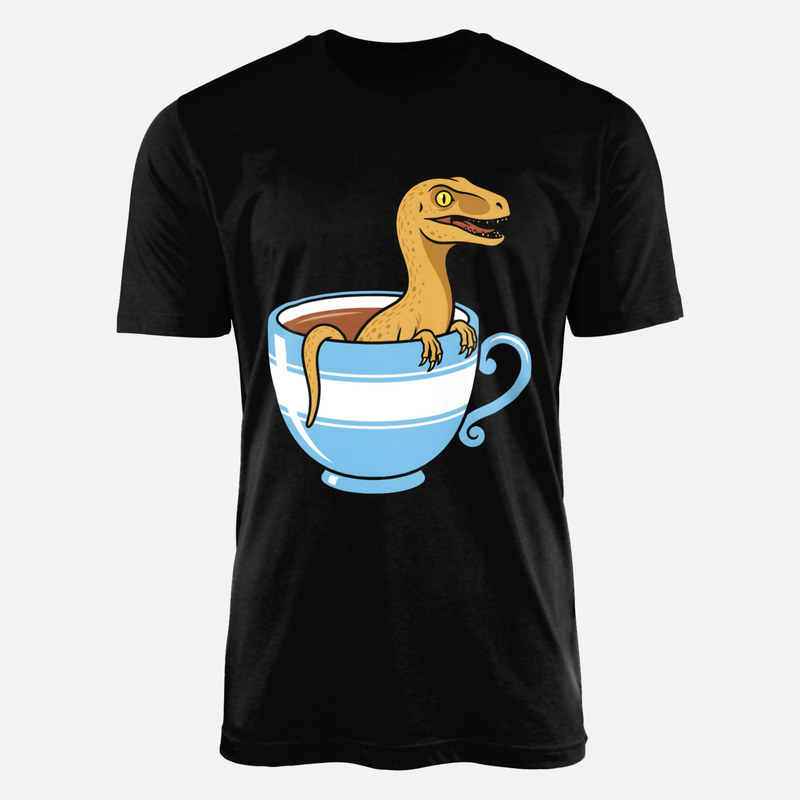 T-shirts: Velociraptor in Kaffeetasse