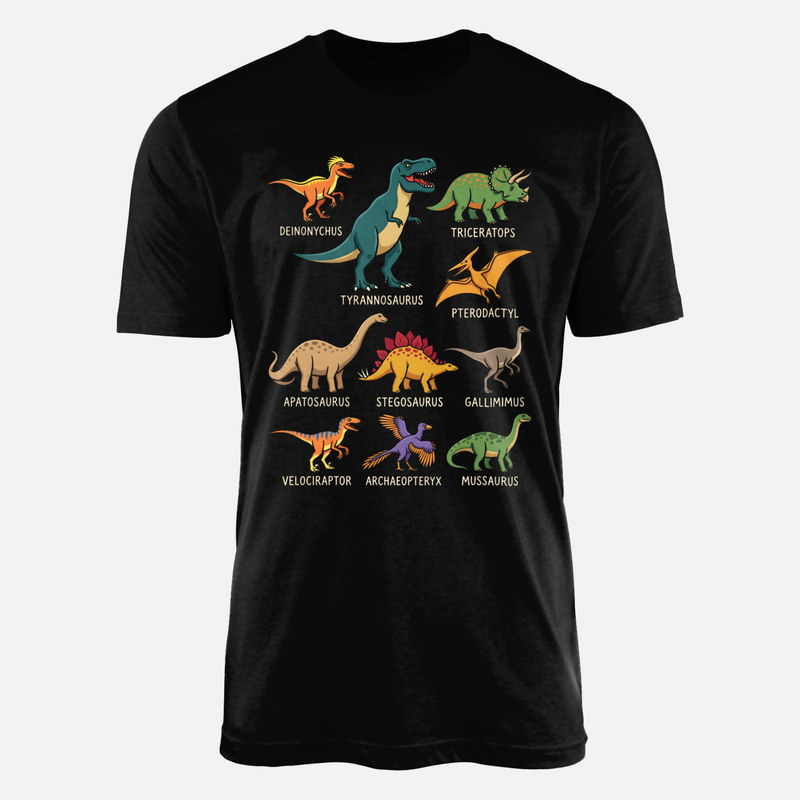 T-shirts: Dinosaurier-Arten Cartoon-Sammlung