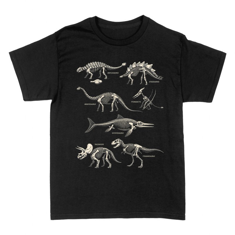 T-shirts: Dinosaurier-Skelette Vintage Guide