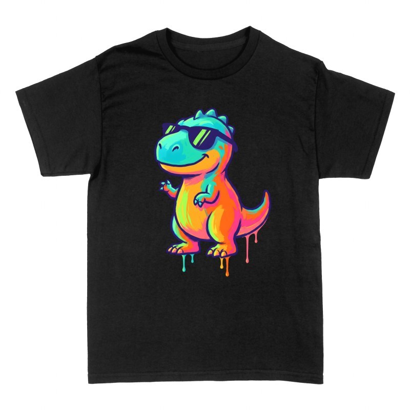 T-shirts: Bunter T-Rex mit Sonnenbrille
