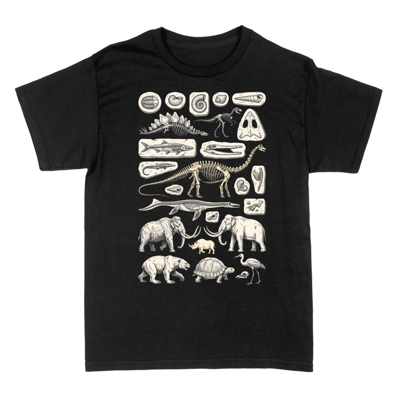 T-shirts: Fossilien und Dinosaurier Skelette