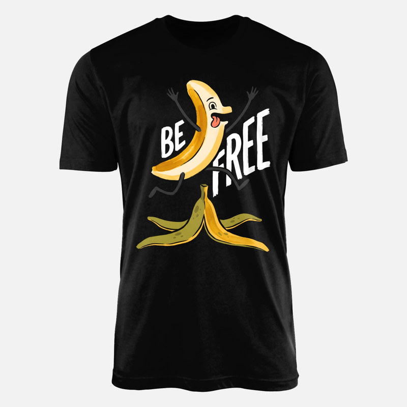 T-shirts: Freie Banane rennt nackt aus Schale