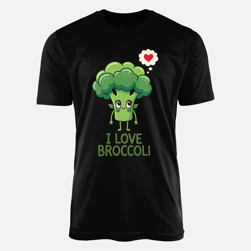 T-shirts: Kawaii-Brokkoli mit Herz
