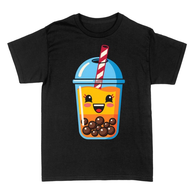T-shirts: S&uuml;&szlig;er Bubble Tea mit Perlen Kawaii
