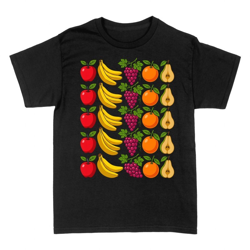 T-shirts: Buntes Fr&uuml;chte-Muster